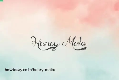 Henry Malo