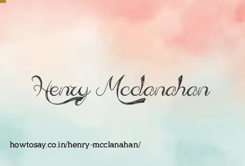 Henry Mcclanahan