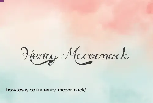 Henry Mccormack