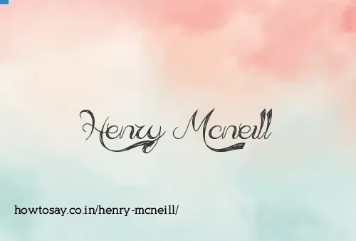 Henry Mcneill