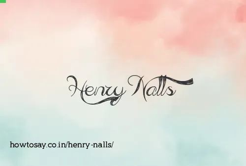 Henry Nalls