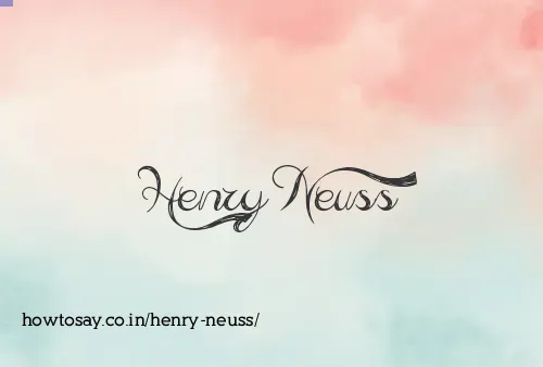 Henry Neuss