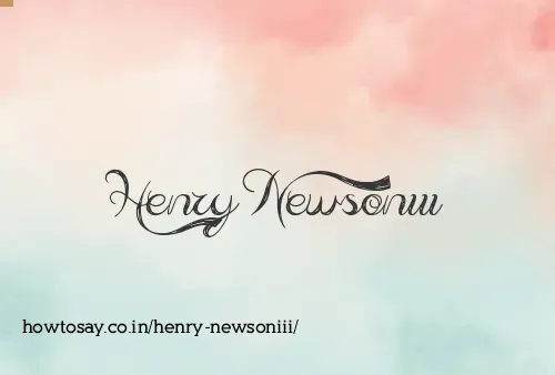 Henry Newsoniii