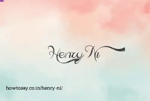 Henry Ni