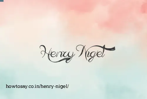 Henry Nigel