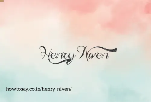 Henry Niven