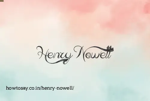 Henry Nowell