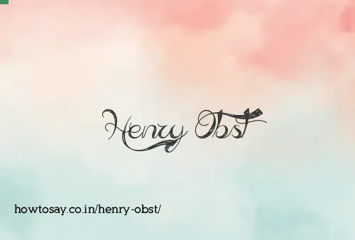 Henry Obst