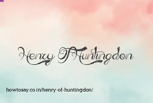 Henry Of Huntingdon