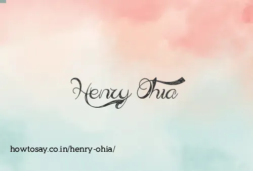 Henry Ohia