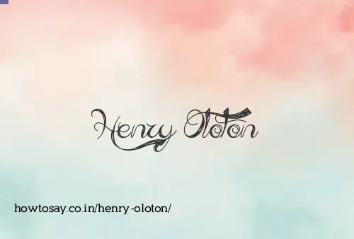 Henry Oloton