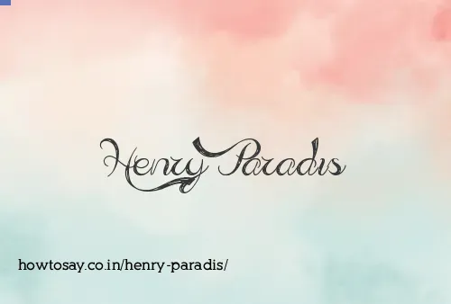 Henry Paradis