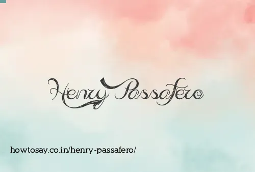 Henry Passafero