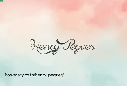 Henry Pegues