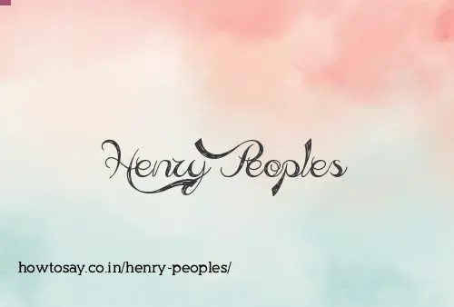 Henry Peoples