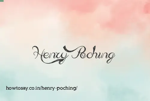Henry Poching