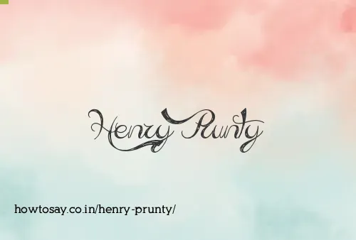 Henry Prunty