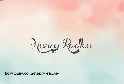 Henry Radke