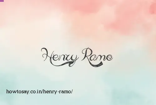 Henry Ramo