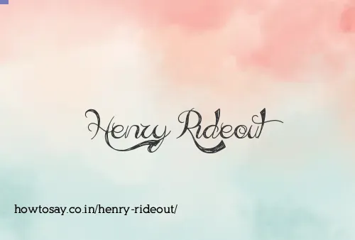 Henry Rideout