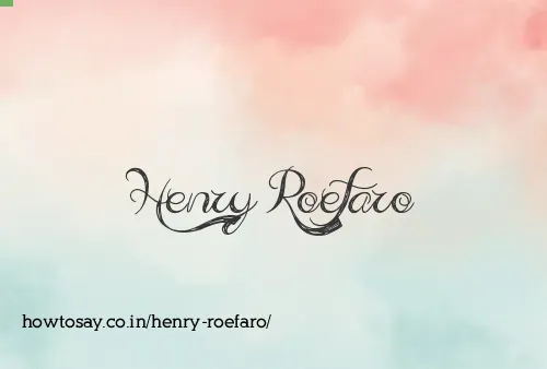 Henry Roefaro