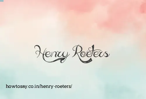 Henry Roeters