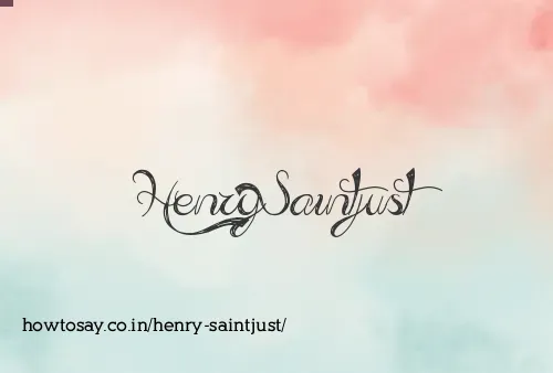 Henry Saintjust
