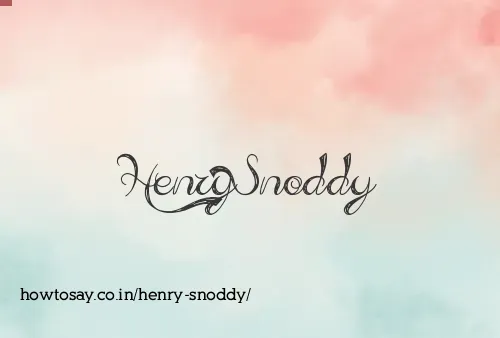 Henry Snoddy
