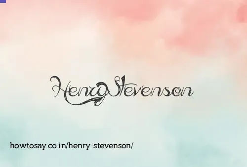 Henry Stevenson