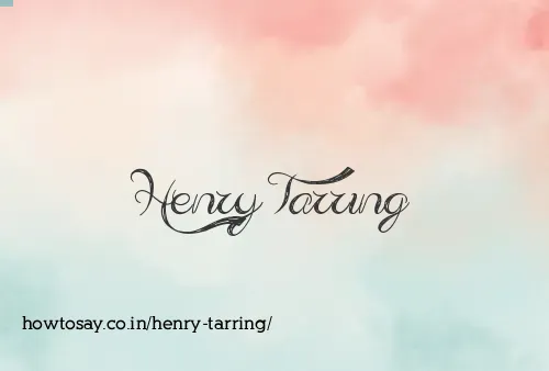 Henry Tarring