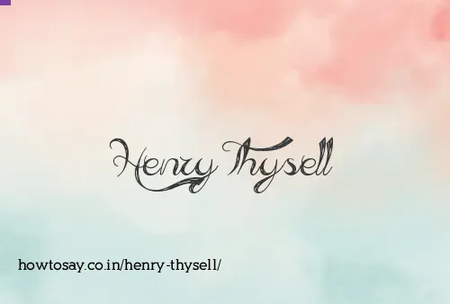 Henry Thysell