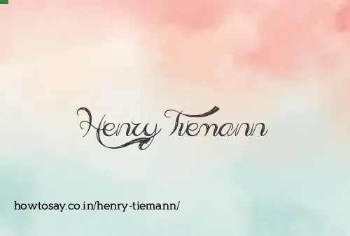 Henry Tiemann