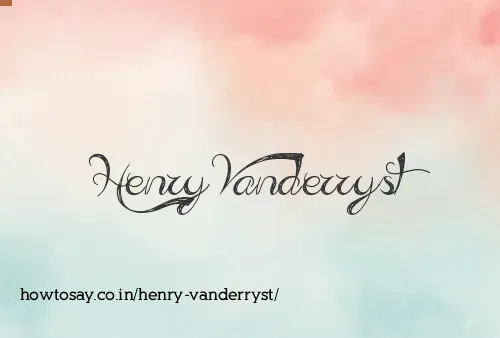 Henry Vanderryst