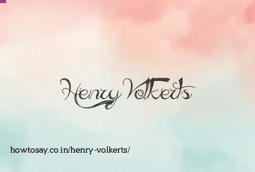 Henry Volkerts