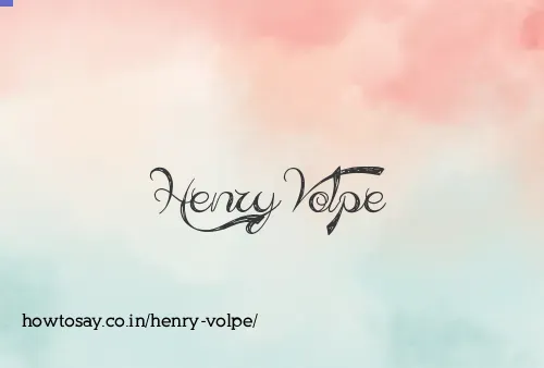 Henry Volpe