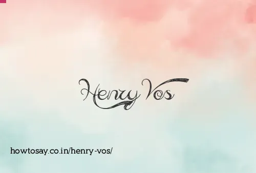Henry Vos