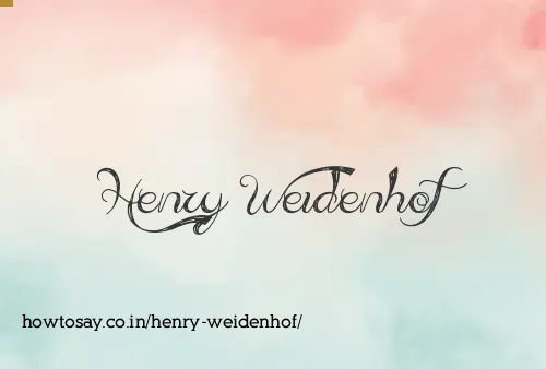 Henry Weidenhof