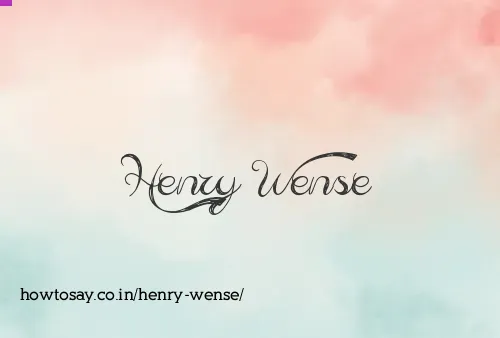 Henry Wense