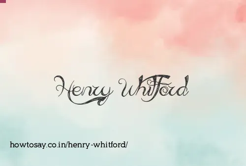 Henry Whitford