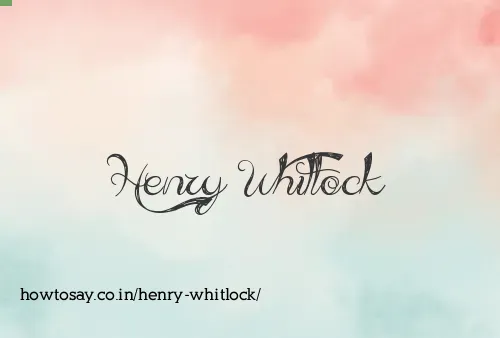 Henry Whitlock