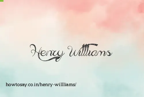 Henry Willliams