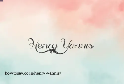 Henry Yannis