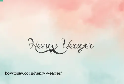 Henry Yeager