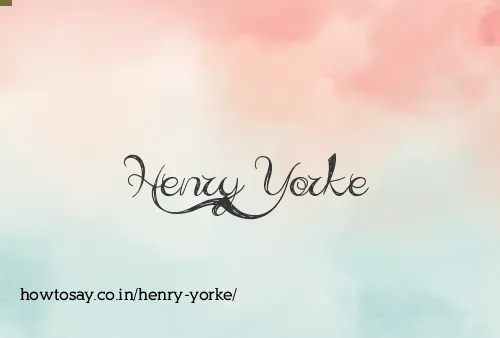 Henry Yorke