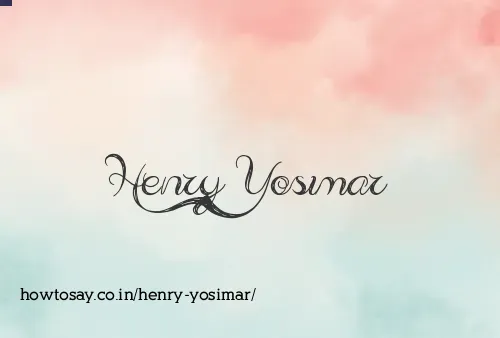 Henry Yosimar