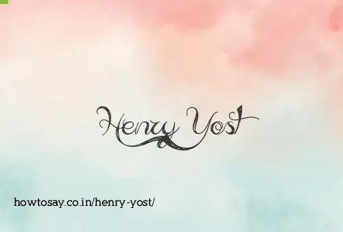 Henry Yost