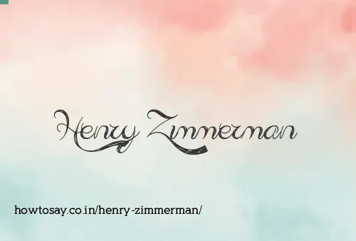 Henry Zimmerman