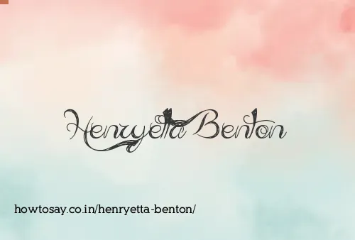 Henryetta Benton