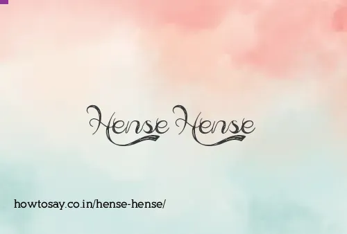 Hense Hense