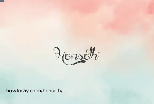 Henseth